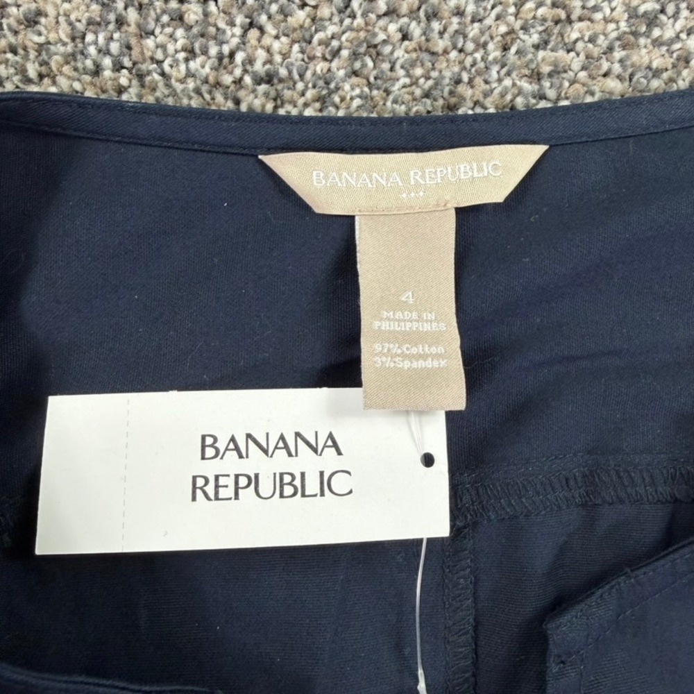NEW Banana Republic Womens 4 Navy Utility Belted Safari Sheath Dress 947327-00 - Picture 6 of 12